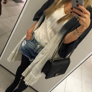 Ombré Cardigan with Fringes